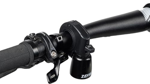 ZEFAL Trail Bike Bell - Sonnette de Vélo VTT ou Gravel - Sonnette Velo Adulte Fabriquée en Aluminium - Noir Ø 22,2 à 35 mm - Klaxon Velo Fabriqué en France