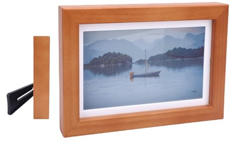 Lazmin112 Strava Fotografica Digitale 7.3 , Cornice Fotografica per lo Schermo Ad Inchiostro Elettronico in Legno, E6 Colore Completo, 800 × 480 IPS, Monte a Parete
