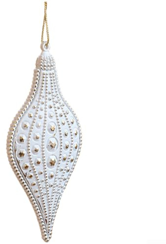 Adorno de copo de nieve mate de plástico ligero con colgante de estilo vintage para mejorar el árbol de Navidad y las decoraciones navideñas en varios ajustes (G)