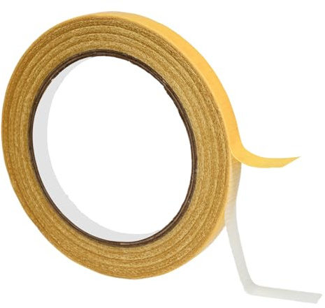 20 m x 10 mm Cinta Termoadhesiva para Dobladillos, Cinta Doble Cara Ropa y Piel, Cinta Adhesiva para Dobladillos sin Coser, Fliselina Doble Cara para Pantalones, Cortinas y DIY, Fijación Invisible