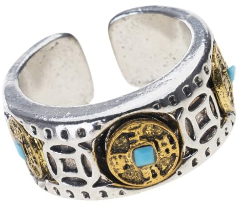 Anneaux de pièces de monnaie rotatifs d ' extrémité pour le contrôle des anxiétés, bijoux de charme des cinq dynasties, accessoire robuste et réglable, anneaux rotatifs