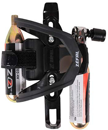 ZEFAL Pulse Z2i KIT-Porte-bidon à Introduction Latérale et 2 Cartouches 1 Gonfleur CO2 EZ Big Shot Mixte, Noir, Taille Universelle