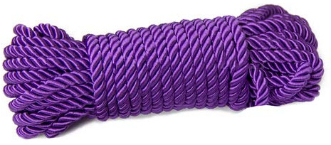 Soft Silk Rope Solid Braided Twisted Ropes,10m Durable and Strong All Purpose Twine Cord Rope String Thread Cord (Purple)