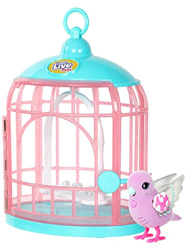 Little Live Pets - Lil' Bird & Bird Jaula, Nuevas alas iluminadas con más de 20 Sonidos y reacciona al Tacto