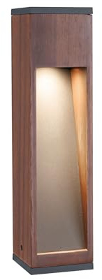 Paulmann 94677 luminaire d'extérieur LED borne lumineuse Trabia IP44 400mm carré incl. 1x3,5W Outdoor Bois 3000K GU10