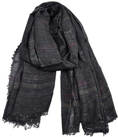 MEISHINE 190 * 90cm Otoño Invierno Hombre Largo Moda Bufanda Cálida Pañuelos Cuello Chal Foulard con Borlas (Style 2)