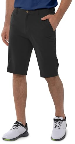 33,000ft Men's Golf Shorts 11 Lightweight Shorts with 5 Pockets Black