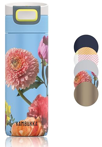 Kambukka Thermobecher 500ml - Kaffeebecher to go aus Edelstahl - Auslaufsicher & dicht - Isolierbecher, Travel & Coffee mug - hält 9h heiß/ 18h kalt - Modell ETNA MORNING GLORY
