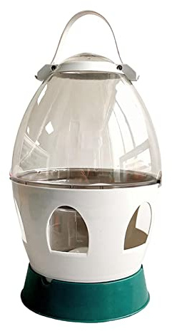Sharplace Pigeon Water Dispenser Feeder, Water Container with Handle, Waterer Water Bird Drinker for Quail Parrot Chicken Cage Accessories, 2L Gray 27cmx17.5cm