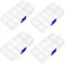 4 Stück 10 Gitter Sortierbox Piercing Box Sortierkasten Aufbewahrungsbox Sortierbox Sortimentsboxen mit Deckel und Fächern Perlen Aufbewahrungsbox für Schmuck, Ohrringe, Schmuckstücke, Knöpfe