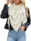 Niwicee Schal Damen Musselin Dreiecksschal-Dreieckstuch Unifarben Schal Halten Sie Warm Halstuch, Elegant Bequem Herbst Baumwolle Groß Tücher Damen Stola 190x80cm (Beige)