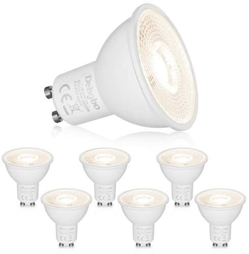Dehobo GU10 LED Ampoules, Ampoule 6W 480 Lumen (Equivalent 60W) pour Lampes GU10, 4000K Blanc Neutre Convient pour le Salon, Chambre, Cuisine, Non-dimmable, Lot de 6