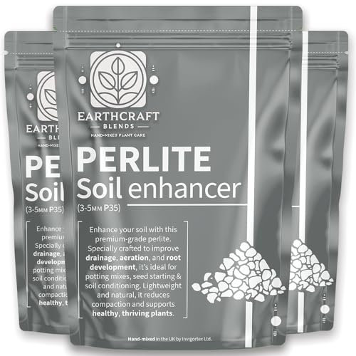 Perlite Soil Improver – Lightweight, Fast-Draining & Aerated Growing Medium for Plants, Potting Mixes & Hydroponics – Prevents Soil Compaction & Boosts Root Health – Ideal for Houseplants (3 Litre)