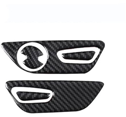IENQBVL Innen Dekoration Zubehör Für F&ord Für Mustang 2015-2020 Aufkleber Für Türgriff Sitzverstellung Schalterknopf Zierleiste Aus Echtem Carbon Interieurleisten(Carbon Fiber Black,RHD)