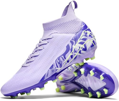 Kmrlofiy Fotbollsskor, herr, pojke, High Top Spike, mikrofiber, Cleats, professionella fotbollsskor, utomhus, atletisk, träningsskor, tävling, Amg J5, 36 EU