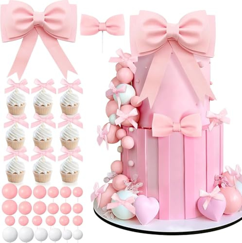 Set di 36 decorazioni per torte da ragazza, in gommapiuma, decorazione per torte, decorazione romantica, adatta per ragazze, compleanni, matrimoni, feste, decorazioni