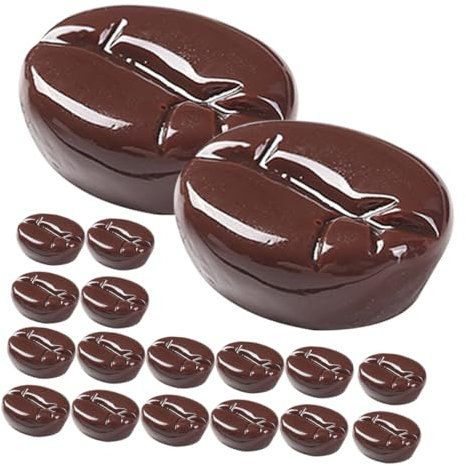 Yardwe 25pcs Simulated Coffee Beans Artificial Bean Props Home Decoration for Party Coffee Shop Display Diy Materials