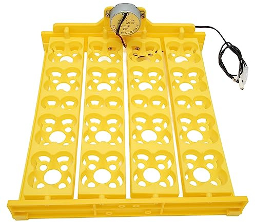 Plateau d'incubateur Multifonction Automatique, retourneur d'œufs Automatique en Plastique, Plateau de retournement d'œufs Creux à Quatre Feuilles avec Moteur 110 V, couveuse pour (AC12V)