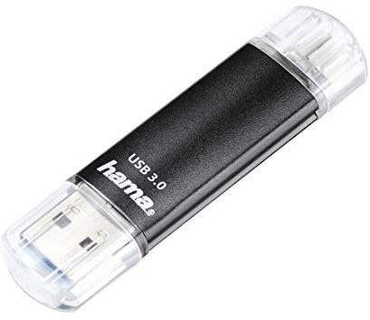 Hama 256GB USB-Speicherstick mit USB 3.2 Gen 1 & microUSB (2-in-1 USB-Stick, zB für Android Handy, Tablet, Computer/PC, Notebook, Laptop, MacBook, OTG, 40MB/s) Handy-Stick, Doppel Memory-Stick schwarz