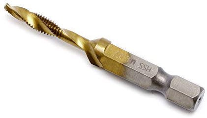 BIlinli 1pc Codolo Esagonale M3-M10 Titanio Placcato in Titanio HSS Filetto a Vite Filetto Maschio Punte da Trapano rubinetti compositi Filetto a Vite Filetto Maschio M4