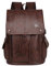 FANDARE Mochilas tipo casual con puerto de carga USB Impermeable Bolsas escolares Chico PU Daypacks Bolsos Mochila para Hombre Deportes y aire libre senderismo Multiusos Mochila a diario Marron oscuro