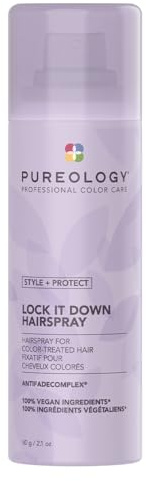 Pureology Style + Protect Lock It Down Hairspray for Color-Treated Hair, Maximum Hold, 11 Ounce