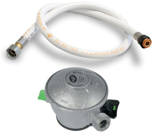 KEMPER - TUYAU GAZ souple 1.50 m + DETENDEUR PROPANE Quick-On Valve 20mm ANTARGAZ PRIMAGAZ TOTALGAZ FINAGAZ