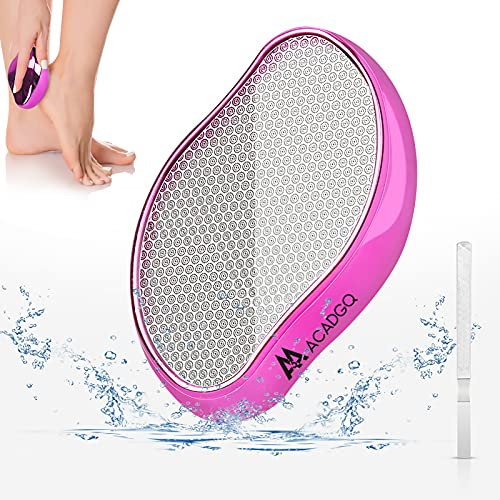 Nano Glas Hornhautentferner, 2 in 1 Nass & Trocken Hornhautfeile, Schnelle, Sichere und Effektive Hornhauthobel für die Häusliche Fußpflege (Rose)
