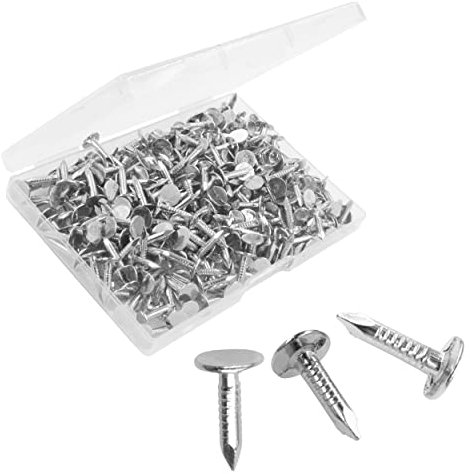 OMOTOOL Steel Roofing Felt Nails (280pcs) 15mm 257 Grams Roofing Felt Pins Countersunk Head Felt Nails Suit for Shed Roof Roofing Felt Slate Boards,Broad Head Pins