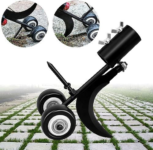 Miyobing Herramienta para quitar malezas, 2 en 1 Herramienta para desmalezar de patio con ruedas Extractor de malezas, Herramientas para desmalezar para jardín, Para una fácil eliminación de la maleza