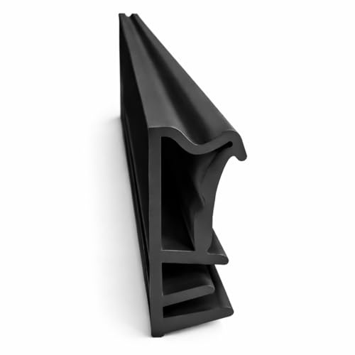 Guarnizione per finestre, larghezza scanalatura 5 mm, piegata – 12 mm, in TPE di alta qualità, per finestre in legno (nero, 10 m)