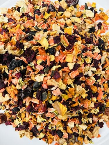 Obst-Gemüse-Mix für Hunde, 1kg getrocknet, Ergänzung für Barf und Dosennahrung, getreidefrei