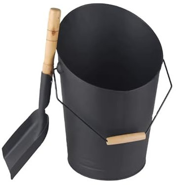 Seau à Cendres avec Pelle Acier/Bois Sannover
