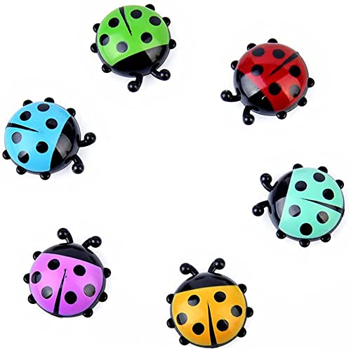 Aimant de Réfrigérateur Coccinelle,Autocollant en Aimant de Réfrigérateur 6pcs Aimant Réfrigérateur Mignonne pour Réfrigérateurs, Cuisine, Maison, Bureau, école, Salle de Classe, Tableau Blanc