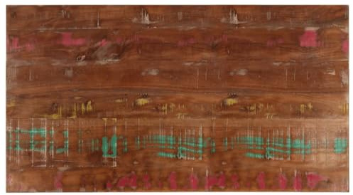 vidaXL Tischplatte, Holzplatte Rechteckig, Massivholzplatte für Tisch Esstisch Couchtisch, Ersatztischplatte, 120x60x2,5cm Altholz Massiv