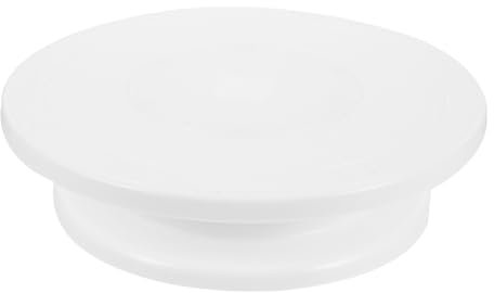 CIYODO Soporte para Pasteles Giratorio Manual 28 Cm Plástico PP Blanco Estación De Decoración De Pasteles Herramienta para Repostería Sencilla