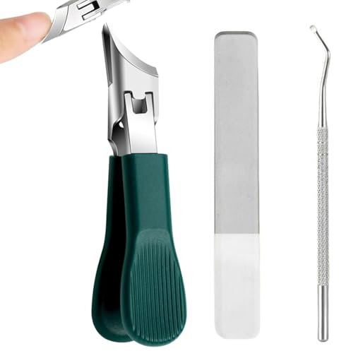 Eagle Beak Lot de 3 coupe-ongles à mâchoires larges et obliques pour homme et femme Protection anti-éclaboussures Forme biseautée