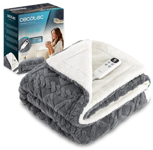 Cecotec HeatComfort Luma (160 x 130). Coperta elettrica 160 x 130 coperta termica con spegnimento automatico e 10 livelli di temperatura regolabili Sherpa
