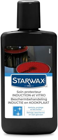 STARWAX - Crème de Soin Vitrocéramique et Induction 250ml - Nettoie, Protège et Fait Briller - Ne raye pas - Préserve les surfaces