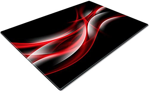 Whats On Your Wall.com Glass Cutting Board, Extra Large, Black, Tempered Glass, Kitchen Worktop Protector