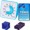 Seka-Planet minuteur visuel Enfant et 2 Cubes Anti-Stress, kit sensoriel avec eBook éducatif, pour Gestion du Temps et régulation