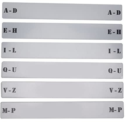 Tarjeta Separadora De Registros, Divisores De Tarjetas De índice A-Z Con Pestañas Alfabéticas Etiqueta Horizontal Organizador De Registros Tarjeta De índice Para Almacenamiento En Estantes De Registro