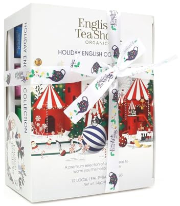 English Tea Shop® | Assortimento Tè e Tisane Sapori delle Feste | Cofanetto Regalo Tisane Natale Speziate - 12 Infusori