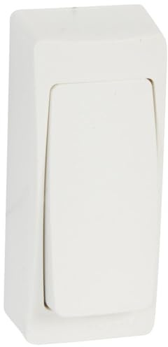 Legrand 086085E Bouton poussoir étroit, Blanc