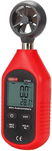 Anemómetro, medidor Digital de Velocidad del Viento, medidor de Velocidad del Flujo de Aire y termómetro.