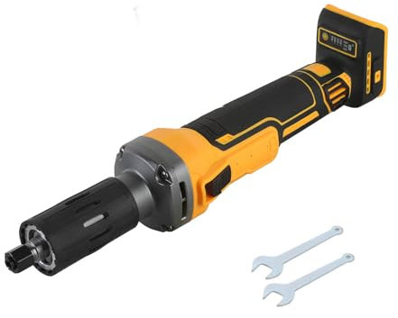 Amoladora inalámbrica compatible con batería Dewalt de 20 V, amoladora recta eléctrica sin escobillas de 26.000 rpm con 4 velocidades ajustables, boquilla de portabrocas de 3 y 6 mm para pulir tallado