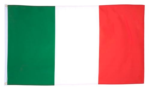 AZ FLAG Lote de 10 banderas italianas – 150 x 90 cm – Bandera italiana 100% poliéster con ojales metálicos integrados