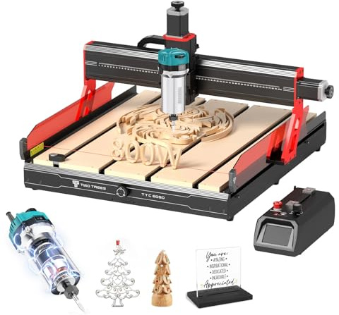 Twotrees TTC6050 500W CNC with 800W CNC Milling Machine 600 x 500 x 100mm Smart Touch Control mm Working Area Built-in CNC Engraving, No Installation Needed