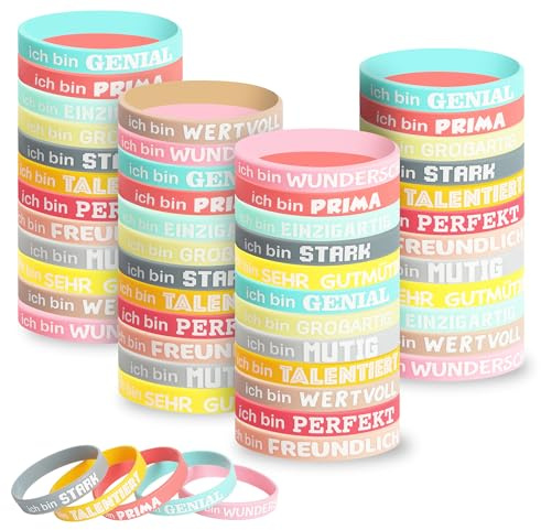 48 stycken motivationsmältare barn, motiverande silikonarmband barn i anklagelser, inspirerande ord silikonarmband, motiverande armband fest för tonårsstudenter studenter
