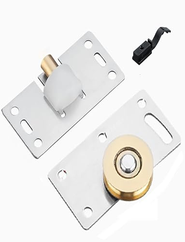 GZKDKZB Kits de rieles de Engranaje con Ruedas de Nailon silenciosas, Rodillos para Puertas corredizas, herrajes para Puertas corredizas, Rodillos para Muebles de 30 mm para armarios, Gabi